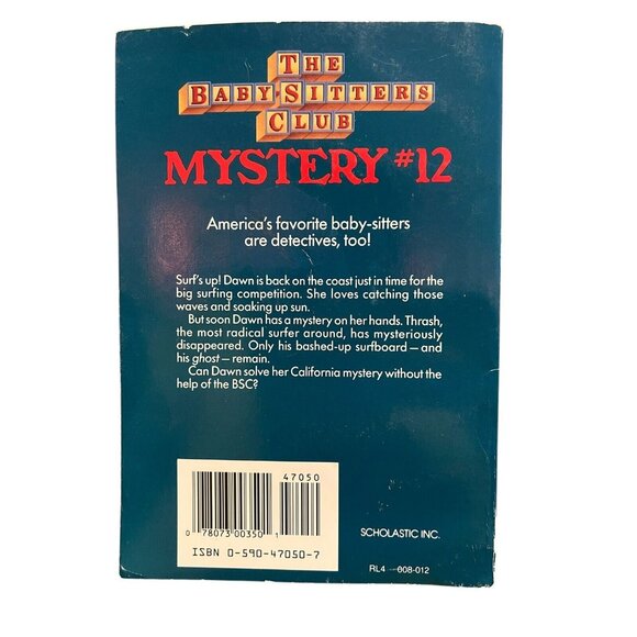 The Baby Sitters Club Mystery #12 Dawn and the Surfer Ghost‎ Ann M. Martin - Picture 4 of 7